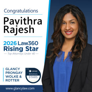 Pavithra Rajesh, 2026 Law360 Rising Star, Glancy Prongay Wolke & Rotter LLP